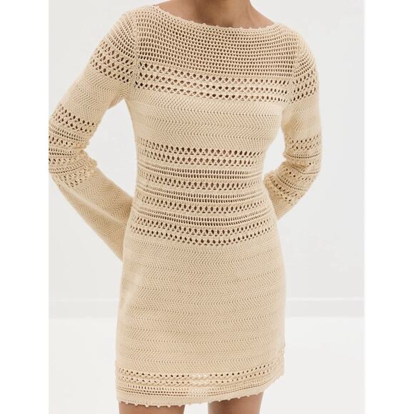 Reformation Women's Inda Open Knit Mini Dress Size Small NWT